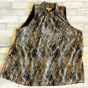 Chenault Women's Size Large‎ Snake Skin Print Sleeveless Blouse